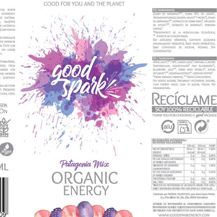 good spark - Wholesale Sports/Energy Drink - Good Spark - Organic energy drink #PatagoniaMix1