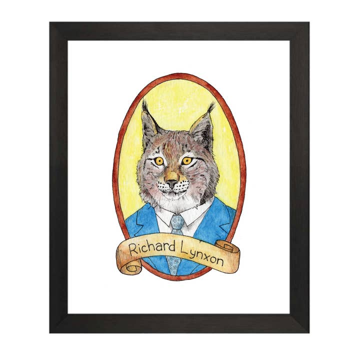 Richard Lynxon / Richard Nixon PreZOOdents Art Print for wholesale by Ah Ha Brands