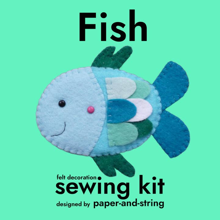 Fish Felt Decoration Sewing Kit for wholesale by paper-and-string ltd