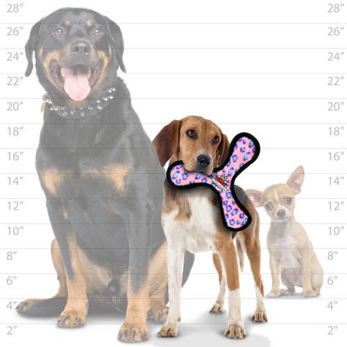Tuffy Dog Toys - VIP Products - Wholesale Pet Squeaky Toy - Dog - Tuffy Jr Boomerang - Pink Leopard, Durable, Squeaky Dog Toy