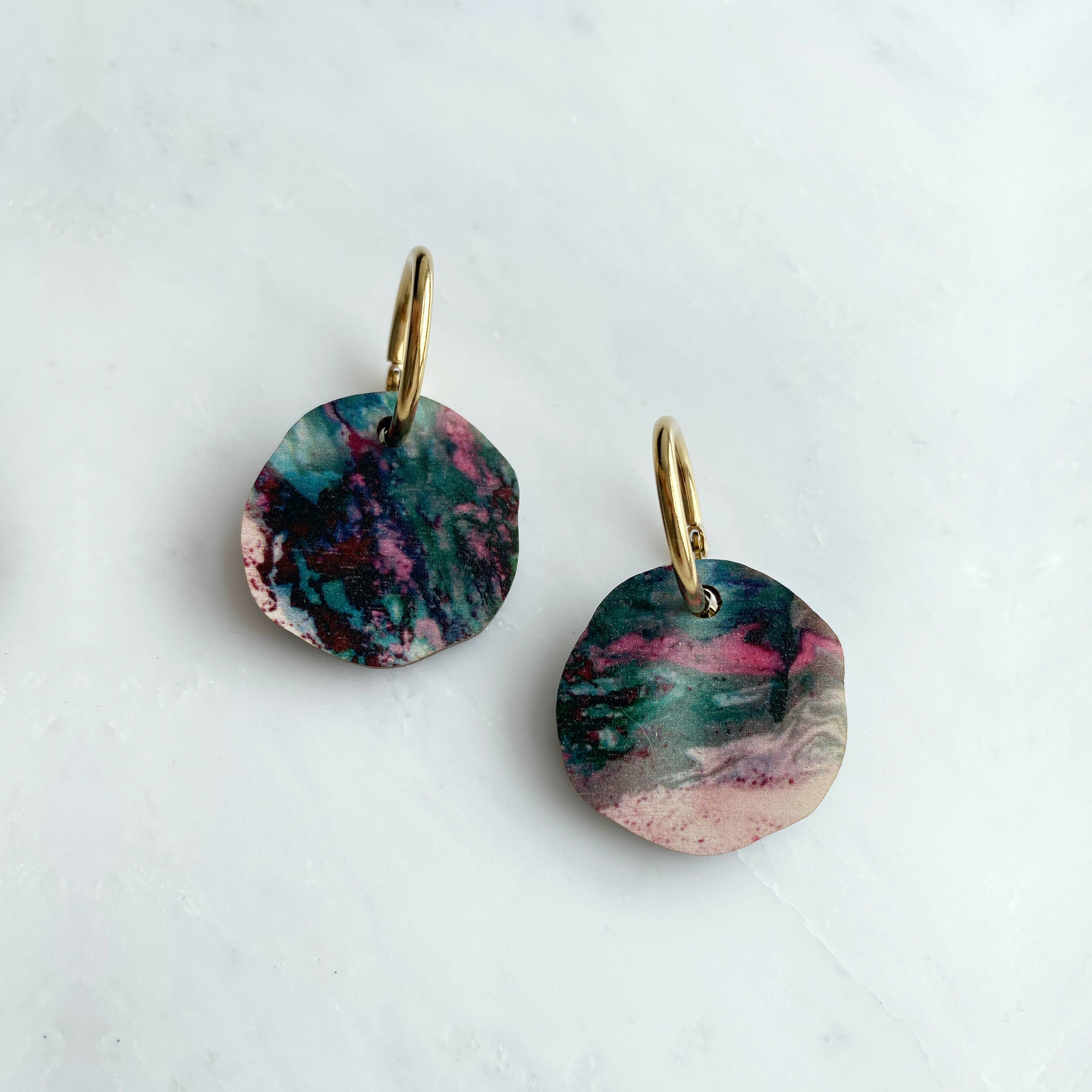 MicaPeet - Venta al por mayor Pendientes de aro - Aros circulares de mármol2