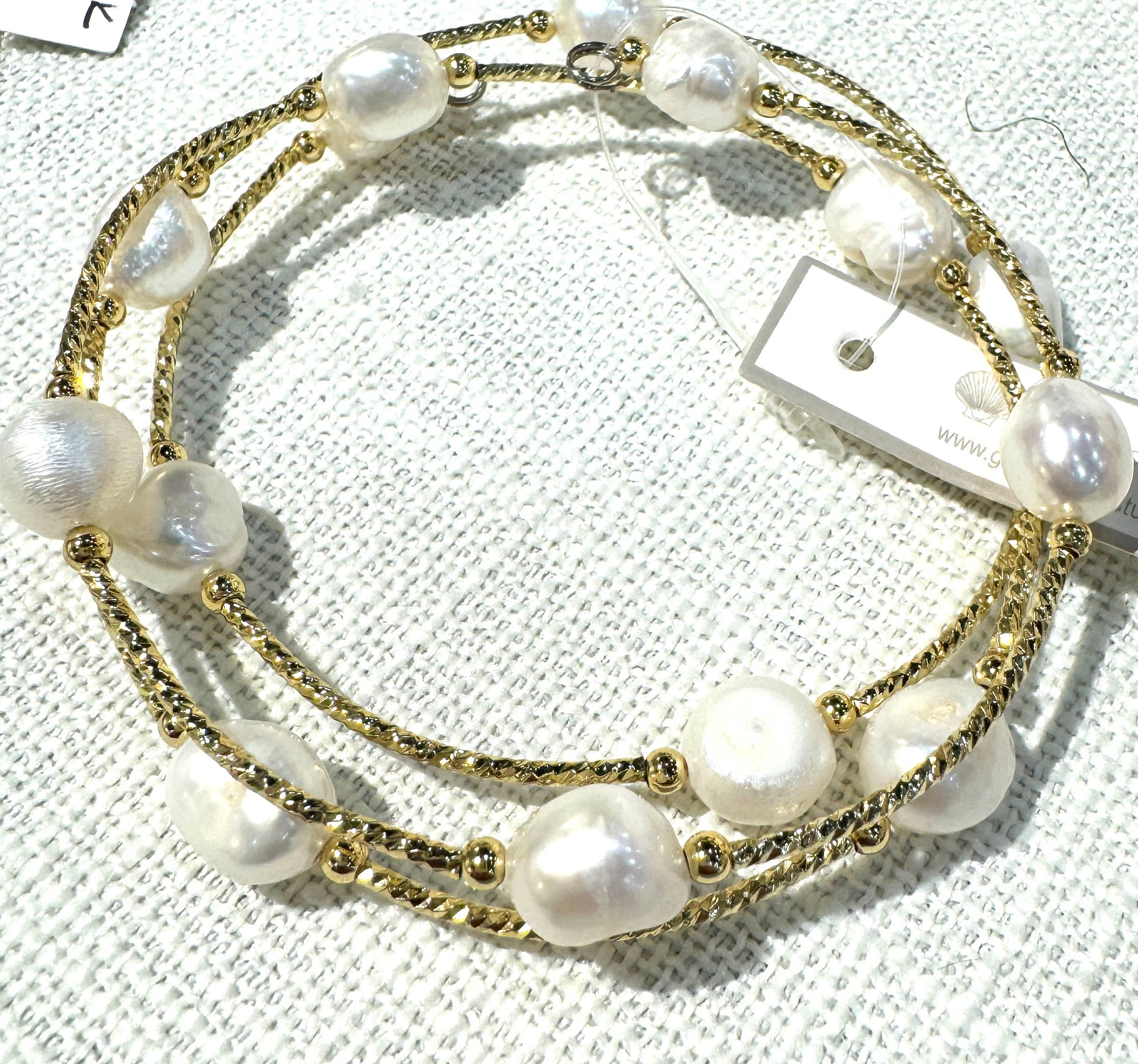 Studio G - Vente Bracelet de perles - Bracelet en perles de pomme de terre GD Gold Wrap #1500