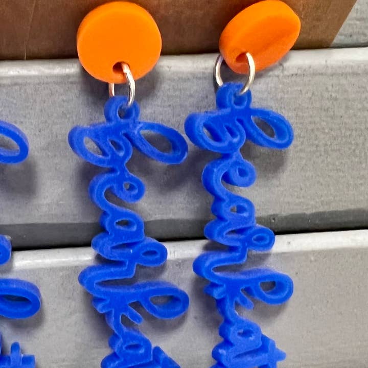 BMR Designs – Brincos de argola por atacado – Brincos Custom Team Word - Espírito Escolar - Dia de Jogo2