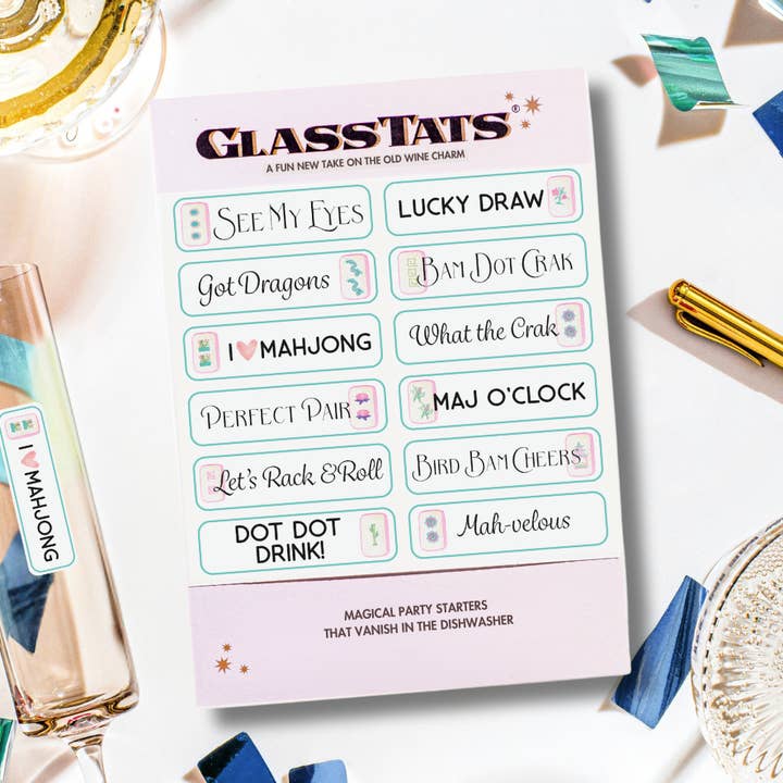 Mahjong Drikkemarkører for engroshandel hos GlassTats