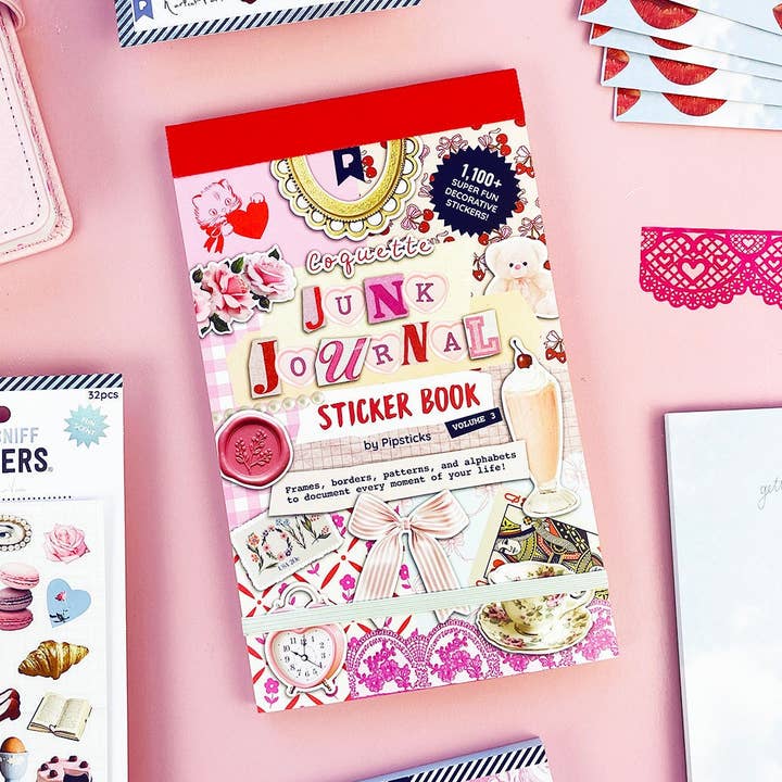 Coquette Junk Journal Klistermærkebog for engroshandel hos Pipsticks