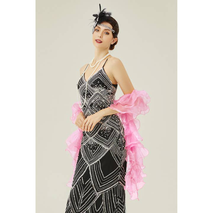 BABEYOND - Wholesale Scarf - Women's - 1920s Flapper Chandelle Silk Boa11