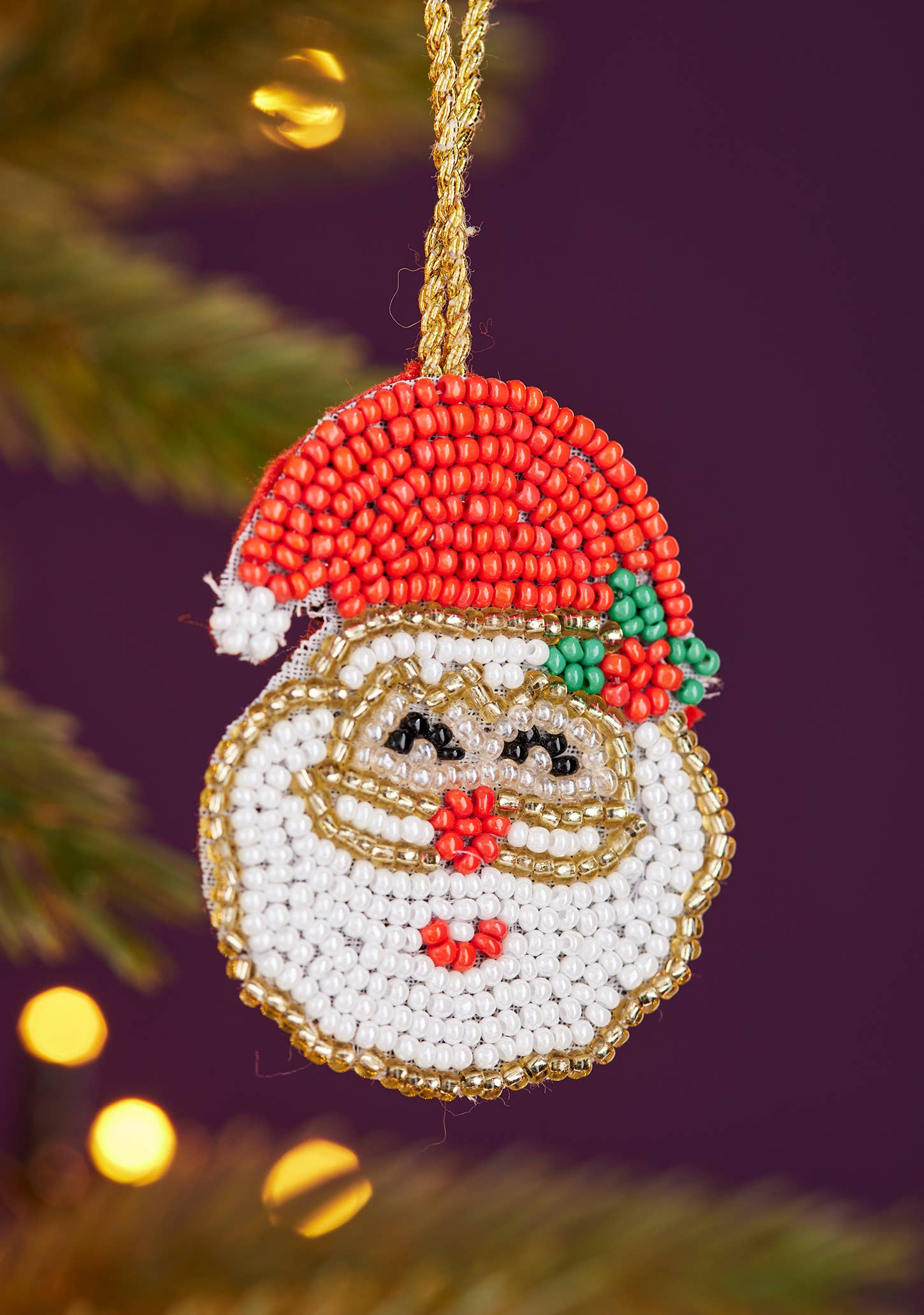 Namaste - Wholesale Christmas Decoration - Santa Beaded Decoration3