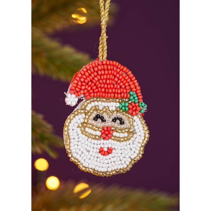 Namaste - Wholesale Christmas Decoration - Santa Beaded Decoration3