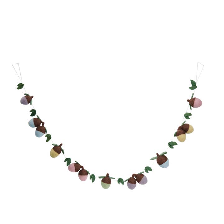 Global Goods Partners - Wholesale Bunting/Garland - Felt Acorn Garlands