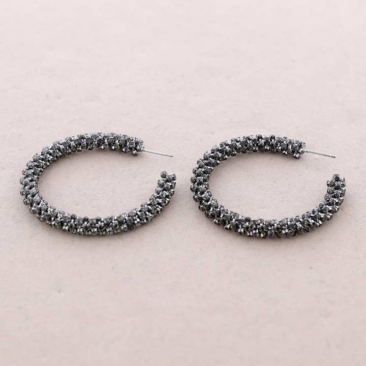 5Cm Crystal Hoop Earrings for wholesale by Sonata