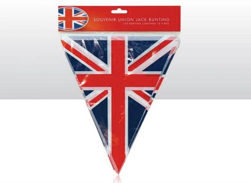 My Wholesale Warehouse – wholesale Bunting/Krans – Generise vimpelgirlang med Union Jack, PVC, 10 flaggor på 3,6 m