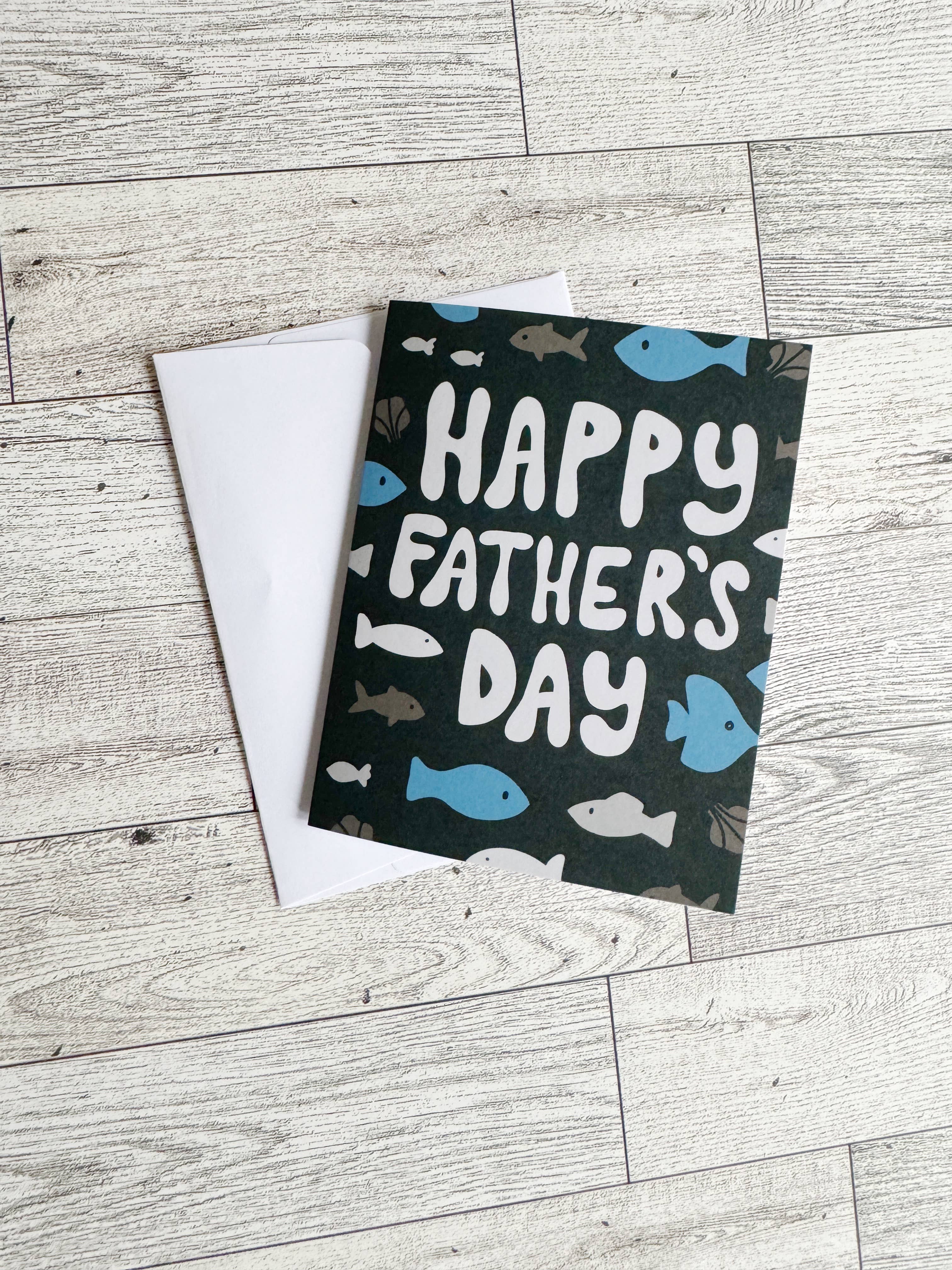 Bee Sweet Studio - Wholesale Father's Day Card - Fish Themed Father's Day Card2