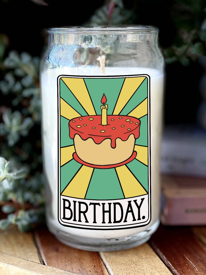 Bougie de tarot d'anniversaire de 16 oz pour la vente par Restored Apothecary