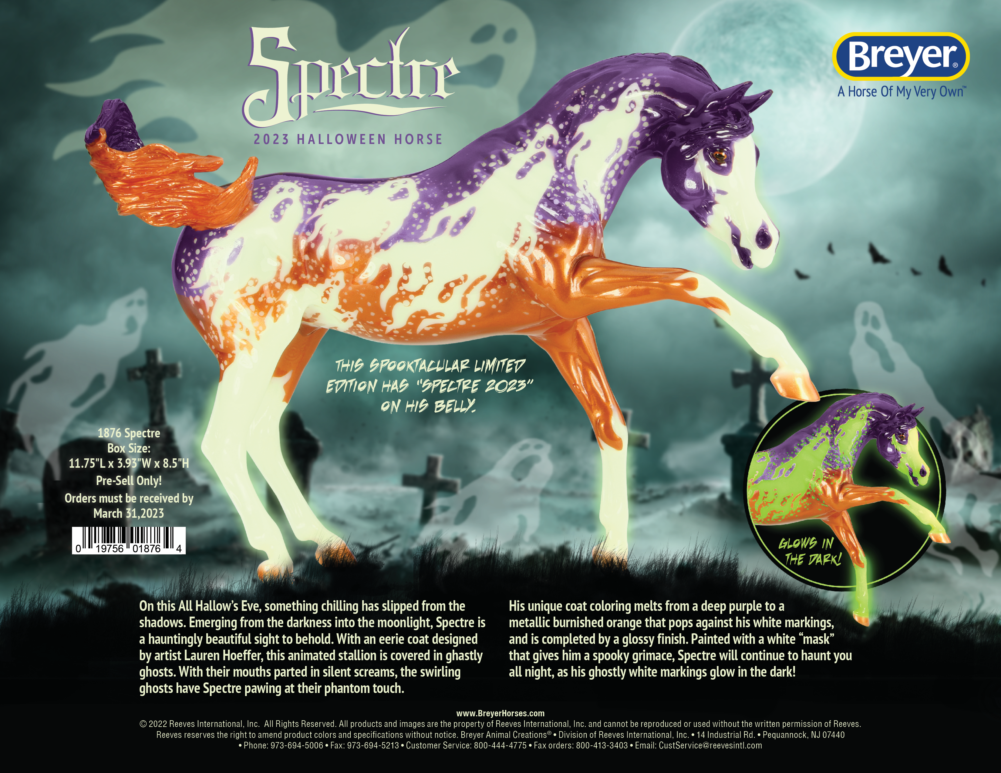 Intrepid International - Wholesale Decorative Figurine - Breyer 2023 Halloween Horse - Spectre0