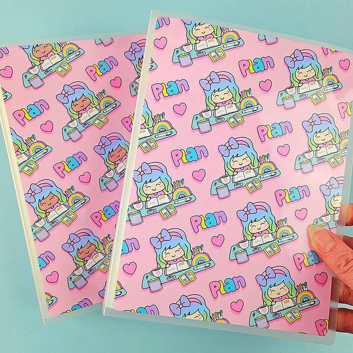 Luna Planner Desk 5.5" x 7.75" Planner Sticker Album for wholesale by Shine Sticker Studio