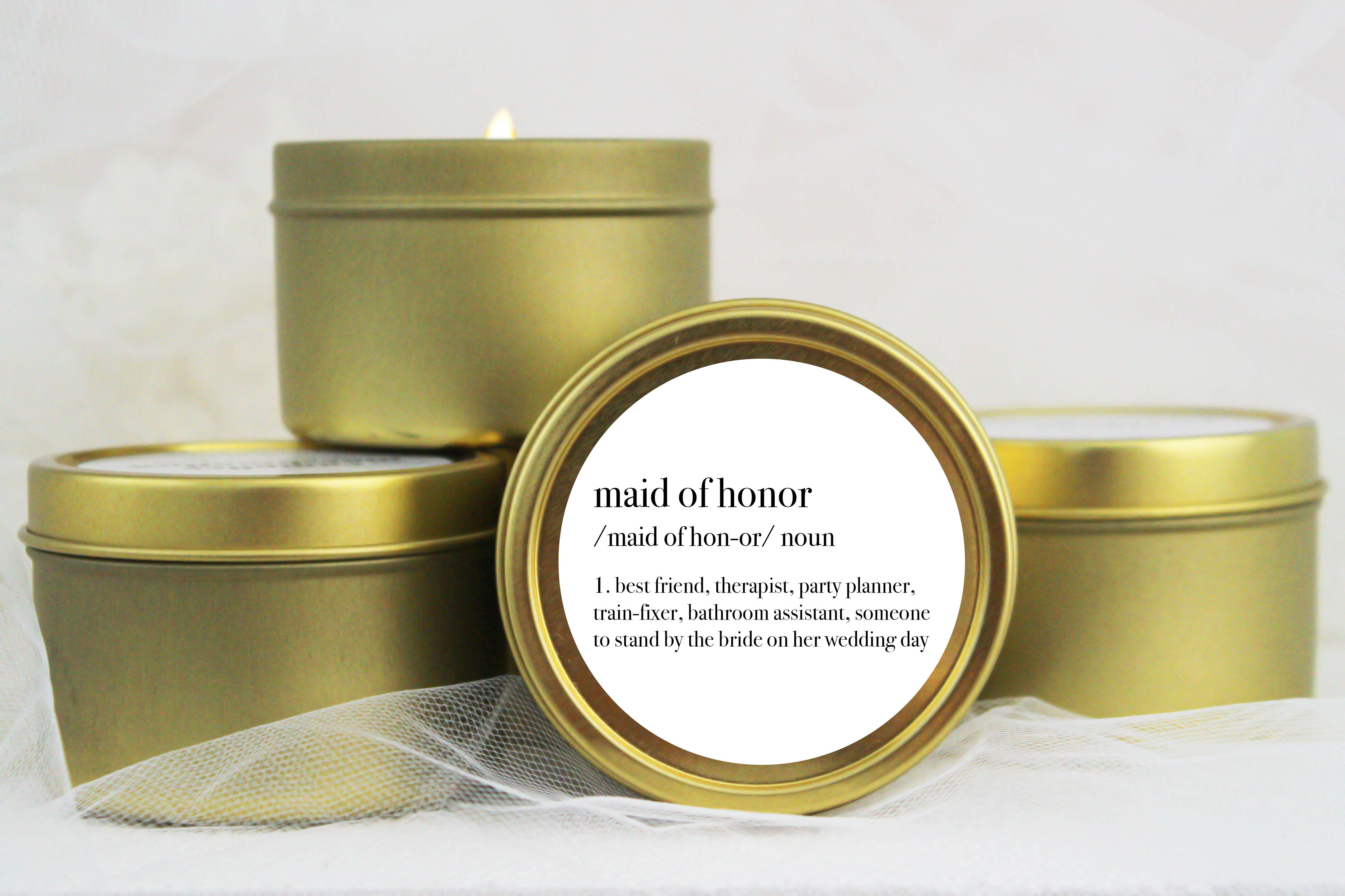 Aria Bella Candles - Wholesale Jar/Filled Candle - Maid of Honor Definition Soy Candle2