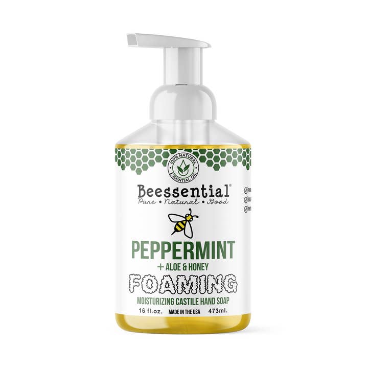 Beessential All Natural Peppermint Foaming Hand Soap for wholesale by Beessential