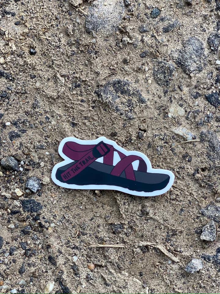 Hit the Trail- Chaco, chaco sandal, Mountains, outdoors, hik for wholesale by Carolina Pine Prints