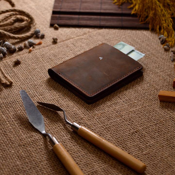 Craftivor – wholesale Wallet - Men’s – Personalized Leather Wallet Men, Engraved Leather Initials Custom Card Cash Holder Wallet4