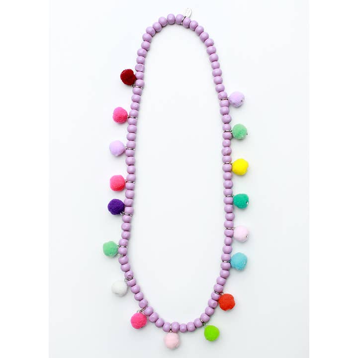 Sparkle Sisters by Couture Clips – wholesale Kids necklace – Kids – Wooden Pom Necklace