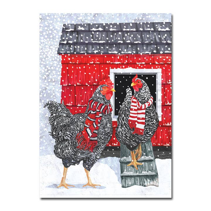 Happy Holiday Hens Holiday Card per la vendita all'ingrosso da parte di Allport Editions