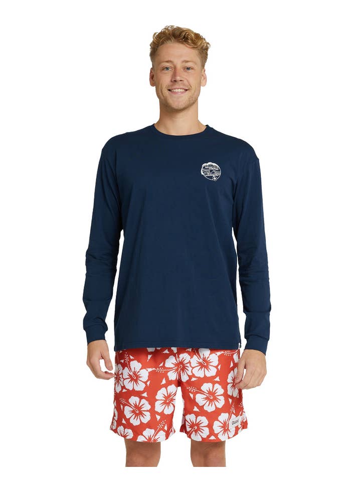 Okanui - Wholesale Screen printed t-shirt – Men′s - Mens - Long Sleeve T's - Ferris - Navy2