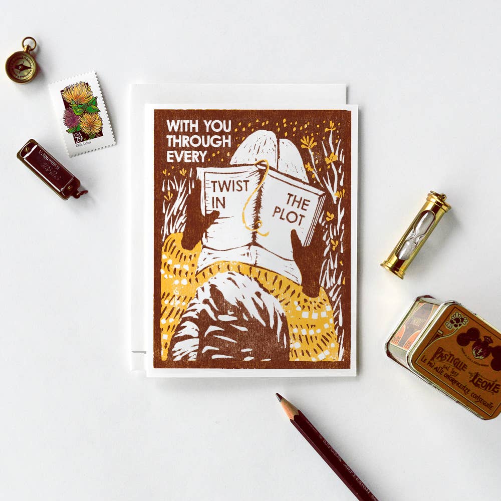 Heartell Press - Wholesale Love Card - Every Twist in the Plot Letterpress Card1