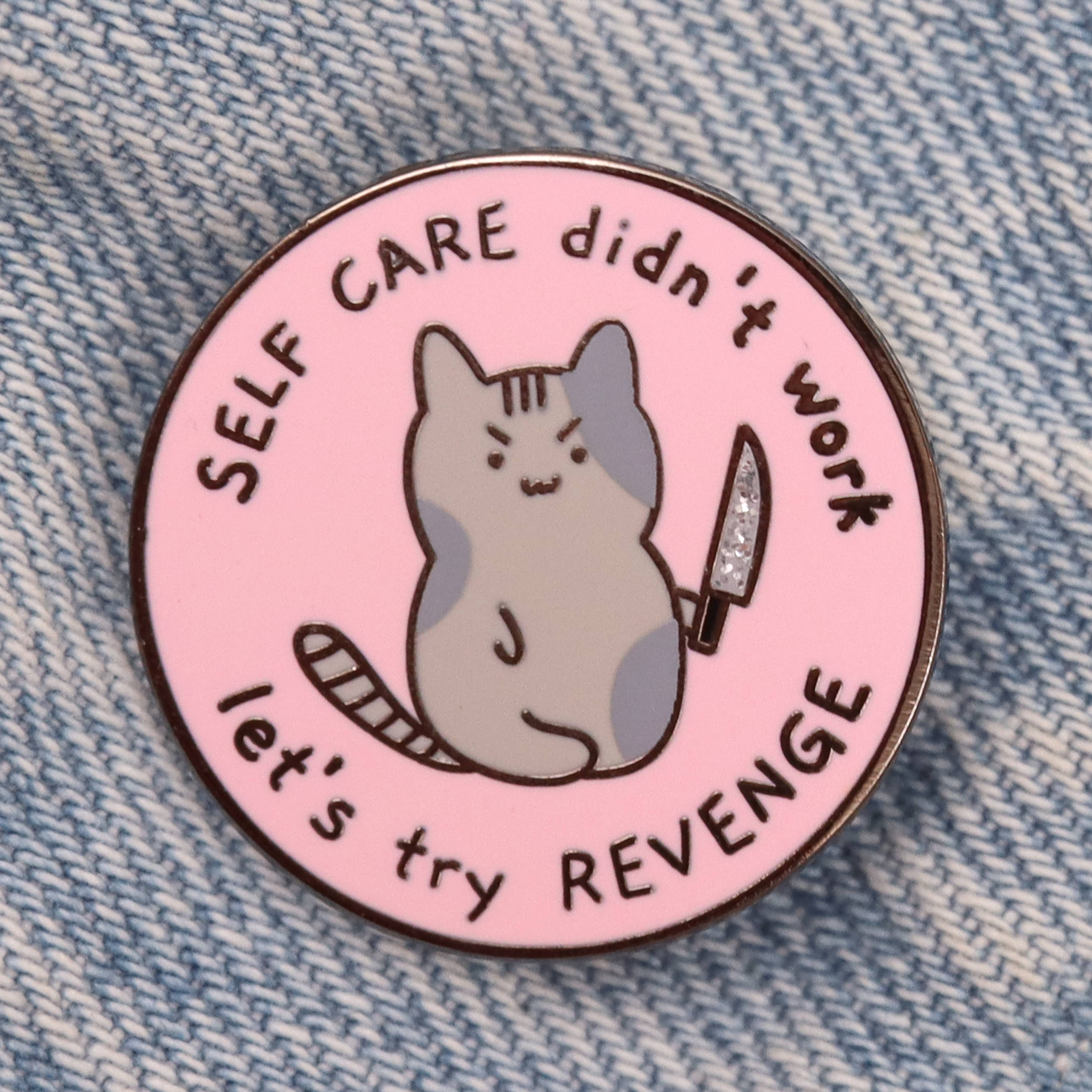 Fluffmallow (Custom duties for USA are pre-paid by us) – wholesale Lapel pin/button – Kawaii Kitty Sarcastic Cat Enamel Pin Badge, Kawaii Gifts1
