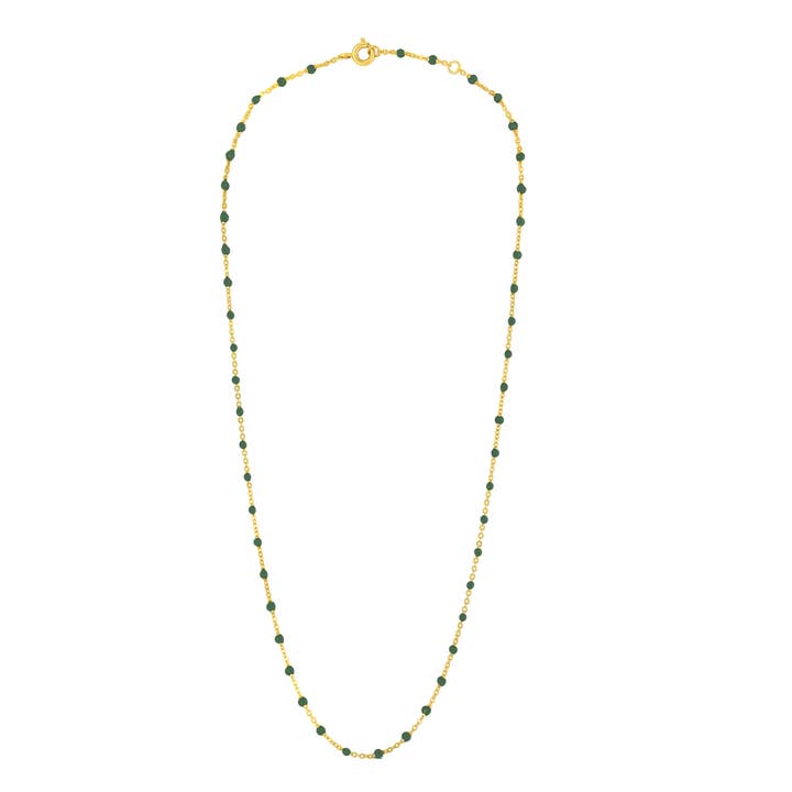 Collana Clarisse placcata in oro verde per la vendita all'ingrosso da parte di Enomis
