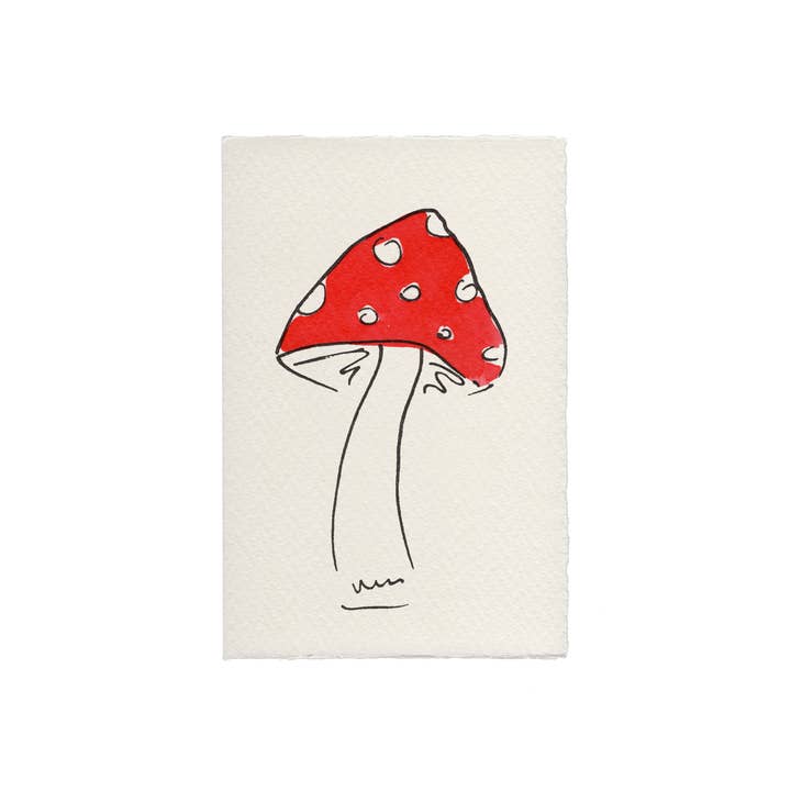Carte de vœux Toadstool pour la vente par Scribble & Daub