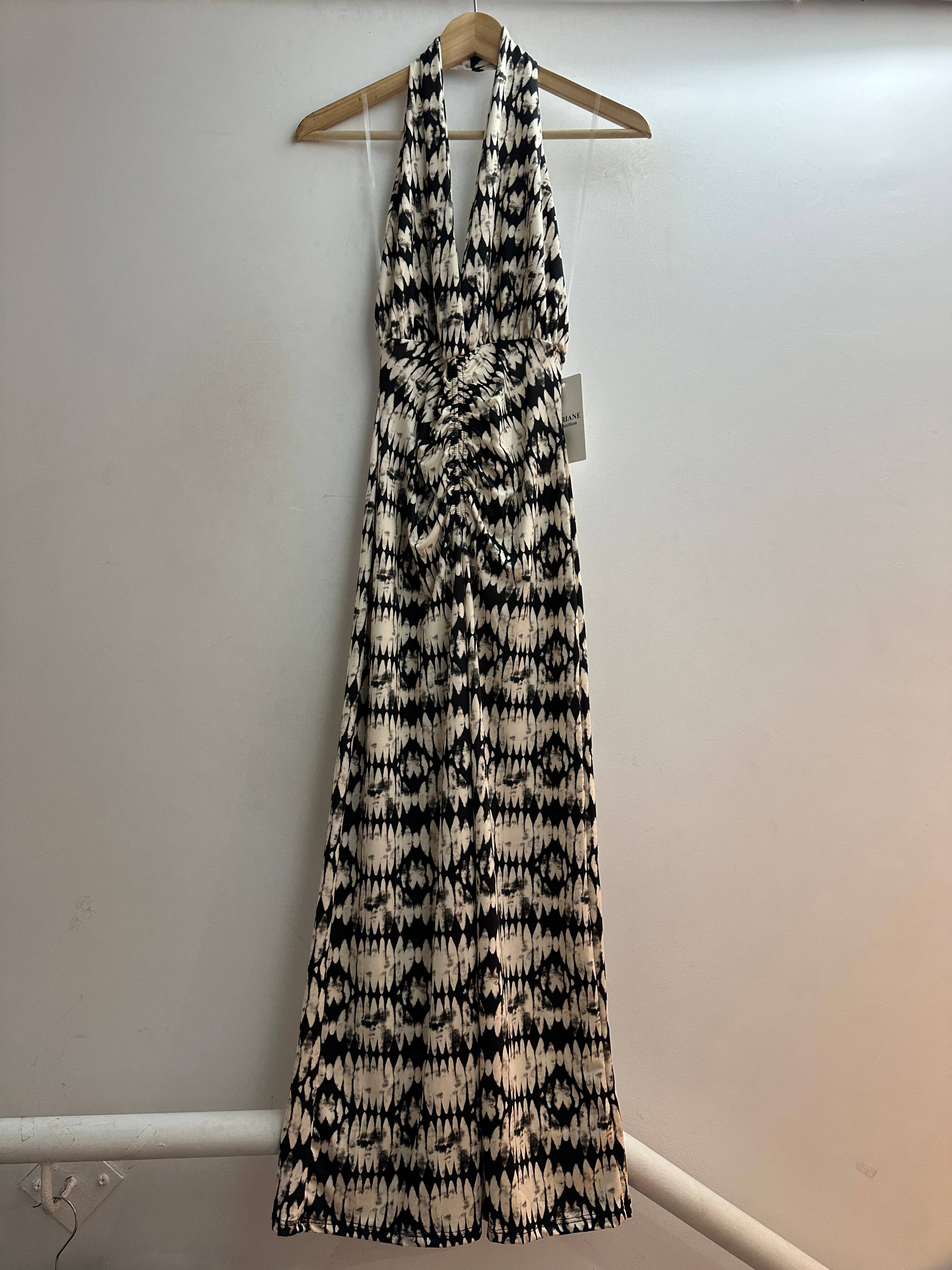 LORIANE - Wholesale Dress - Women's - 6194A Off-the-shoulder printed long dress one size 2