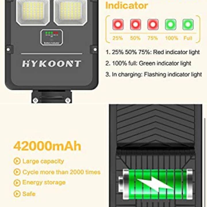 OutdoorSolarOutlet - Wholesale Outdoor/Lawn Light - 400W Solar Street Lights Outdoor, Dusk to Dawn Solar Led Outdoor Light with Remote Control, 6500K Daylight White Security Led Flood Light3