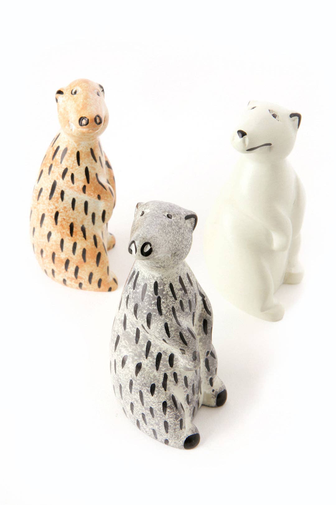 Swahili | AFRICAN MODERN - Wholesale Decorative Figurine - Set of Three Soapstone Meerkats1