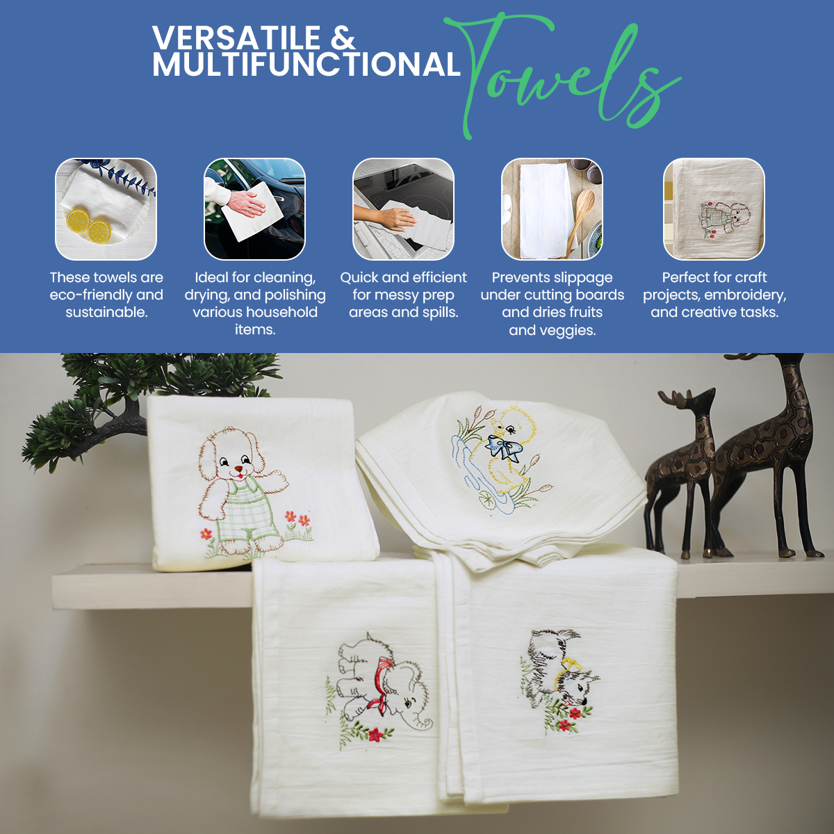 LITO Linen and Towel - Wholesale Tea Towel - Flour Sack Tea Towels 28x28" 100% Cotton Dish Towels Natural5