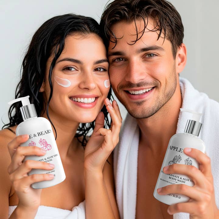 APPLE & BEARS - Vente Set de bain et corps - Coffret cadeau luxe grenade et aloe vera11