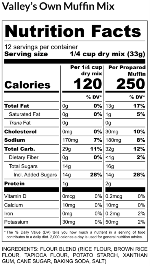 KAKOOKIES - Vente Mélanges pour muffins - Mélange à muffins sans gluten1