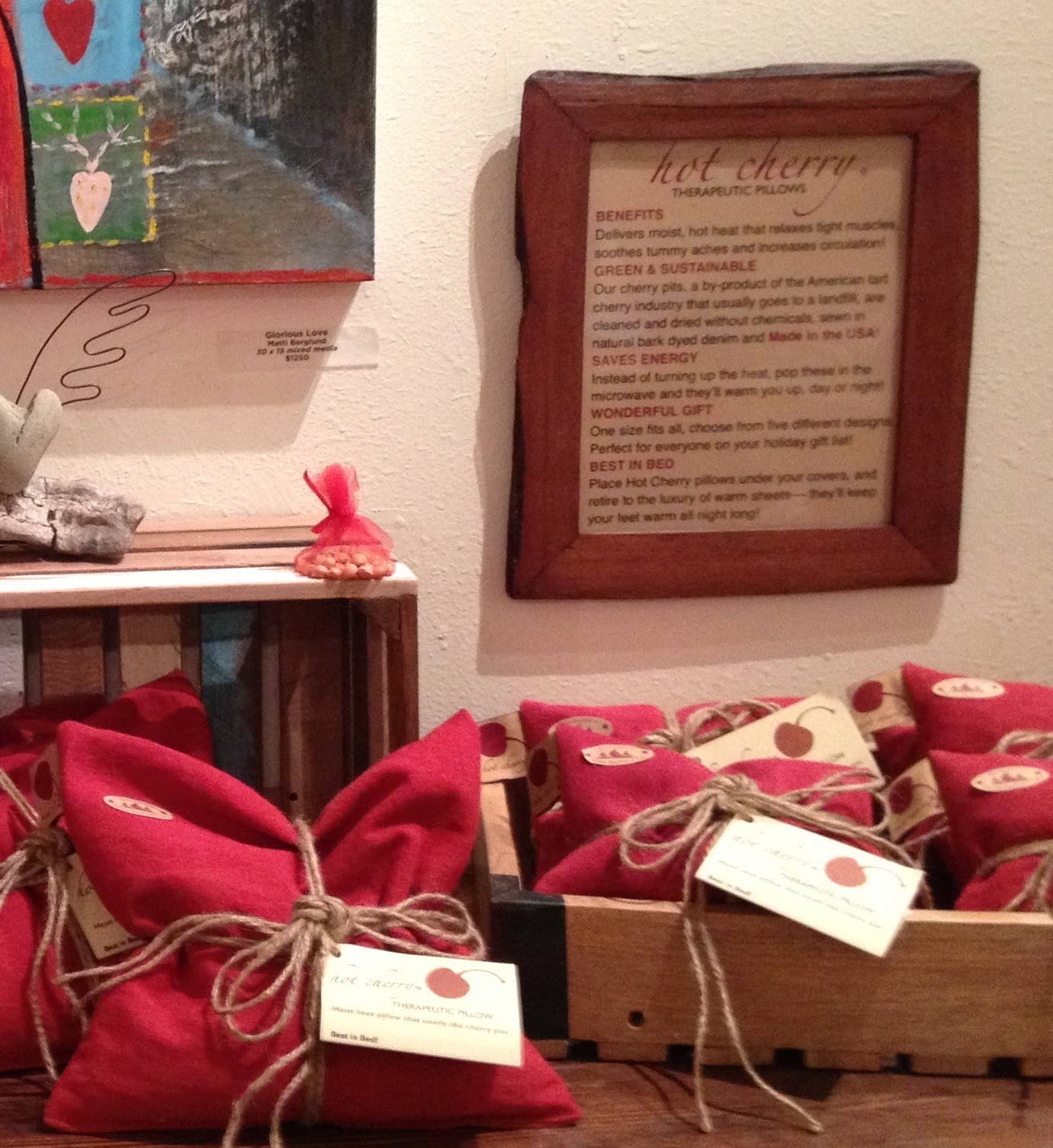 Hot Cherry Pillows - Vente Compresses chaud/froid - Carte de présentation pour point de vente - Denim3