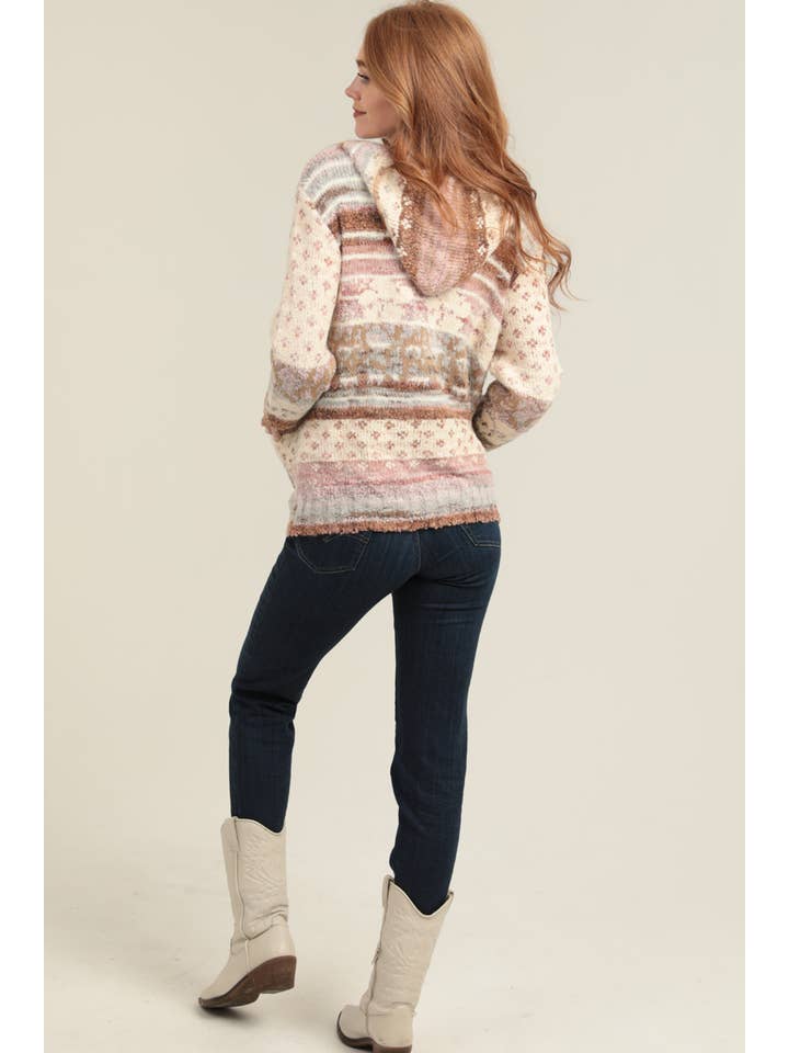 ANGIE - Wholesale Knit Sweater - Women's - XHS08-ASIS COZY ZIP FRONT HOODED CARDIGAN SWEATER W POCKETS9