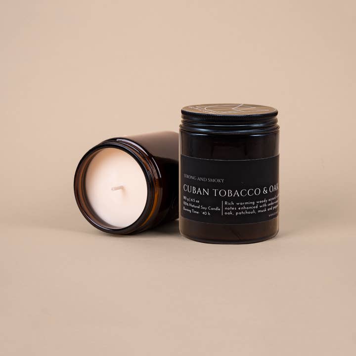 Cuban Tobacco & Oаk Soy Cаndlе for wholesale by Glim & Glam