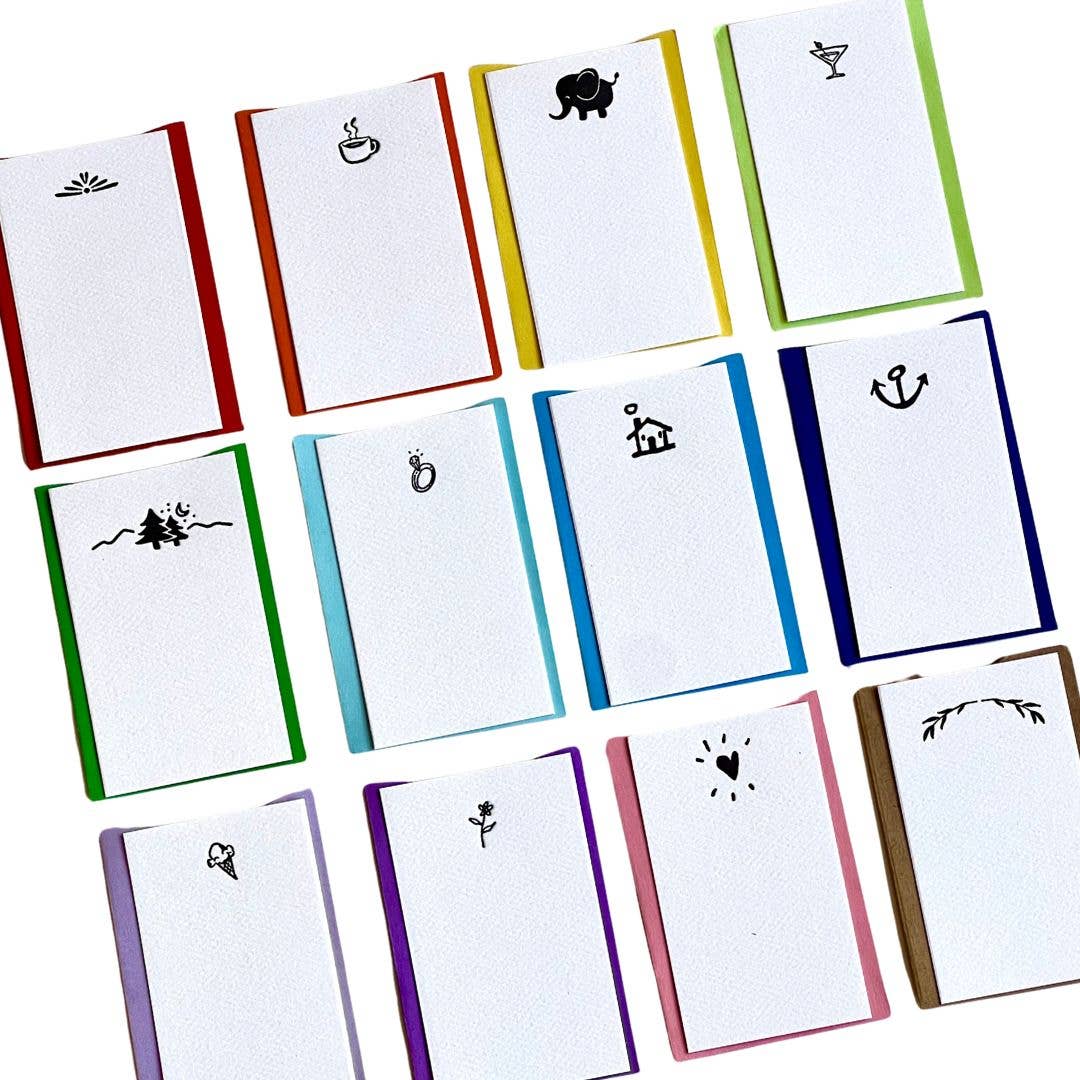 Ladyfingers Letterpress – Engroshandel Brevpapir/sæt med noteskort – Laurel Lettertrykskabskort1