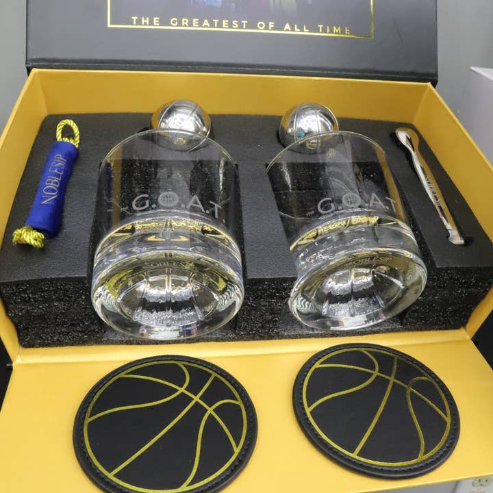 NOBLESIP - Wholesale Cocktail/liquor glass - Whiskey BASKETBALL Glasses Set New NOBLESIP Premium Gift Box3