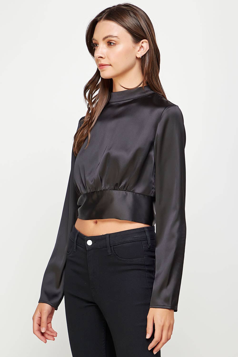 Strut & Bolt – wholesale Blouse – Women’s – Back Bow Tie Satin Blouse14