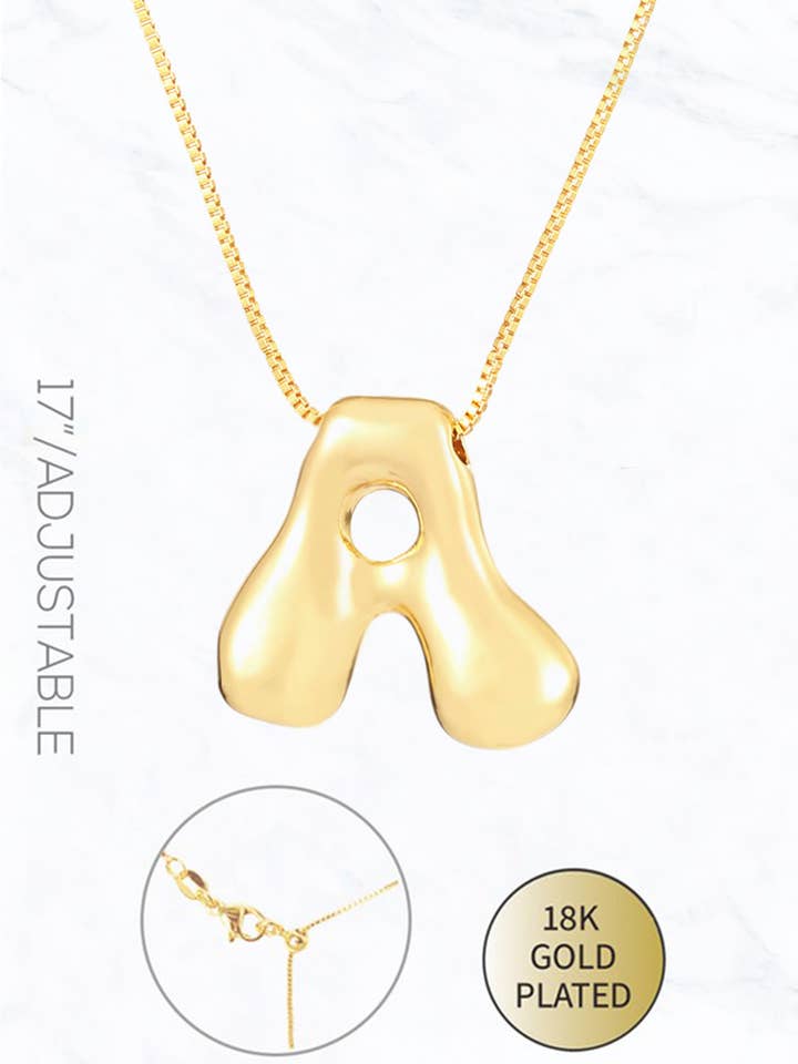 Collier initial à bulles pour la vente par Suzie Q USA