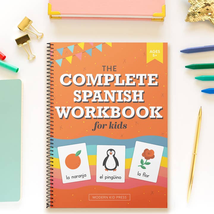The Spanish Workbook for Kids for wholesale by Paper Peony Press
