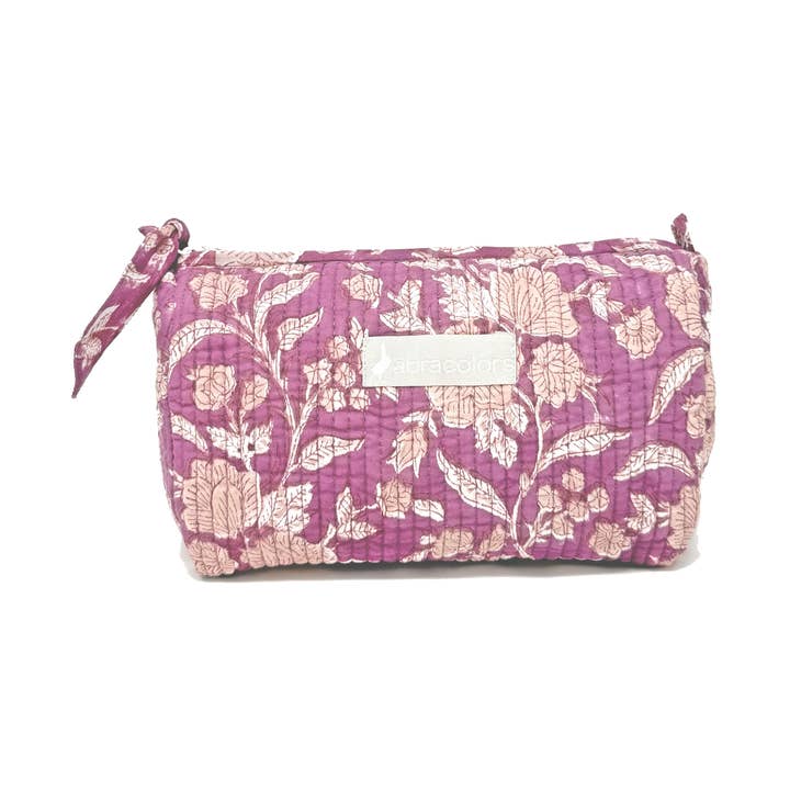 Mauve toiletry bag for wholesale by ABRACOLORS