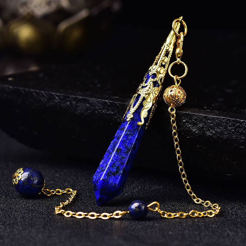 Gemcohub – Großhandel Spiritueller Stein/Kristall – Buntes Pendel aus natürlichem Kristallstein in Hexagon-Form34