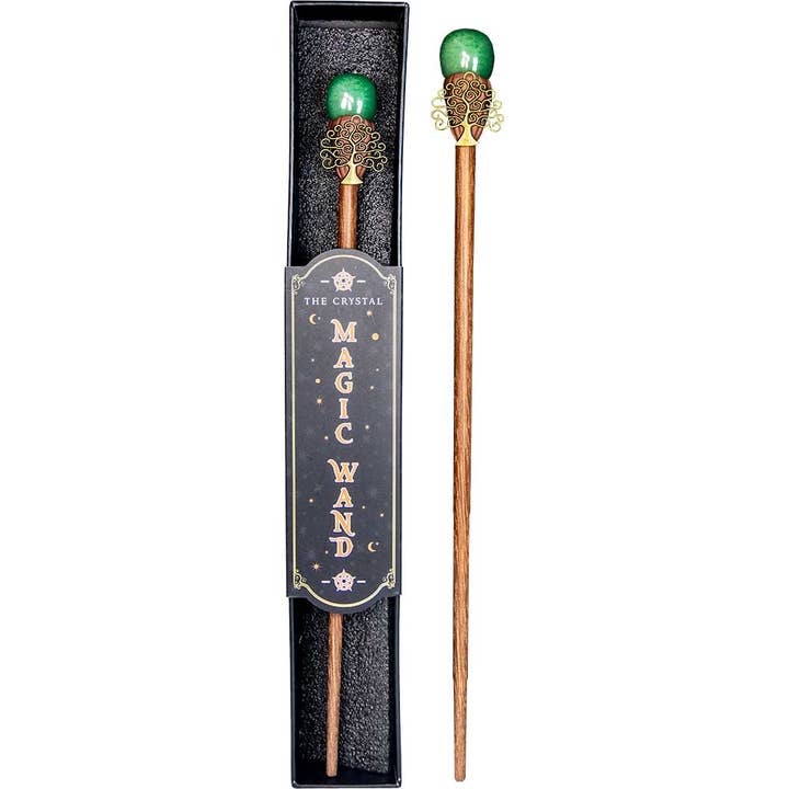 Magic Wand w/ Gift Box - Green Aventurine & Tree of Life ea. for wholesale by Kheops International