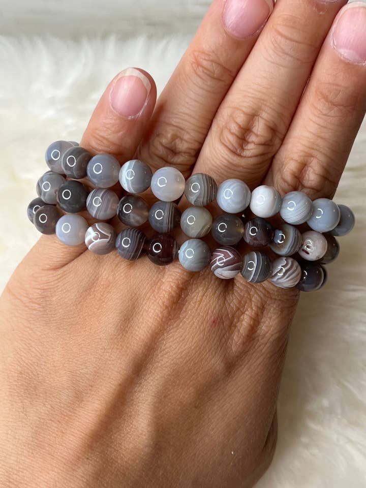 Pulsera Ágata Botswana para venta al por mayor de Serendipity Crystals