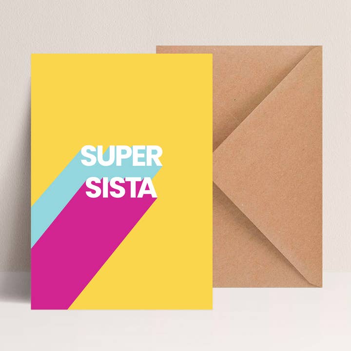 Kort + kuvert "Super Sista" för wholesale av Majo Edition
