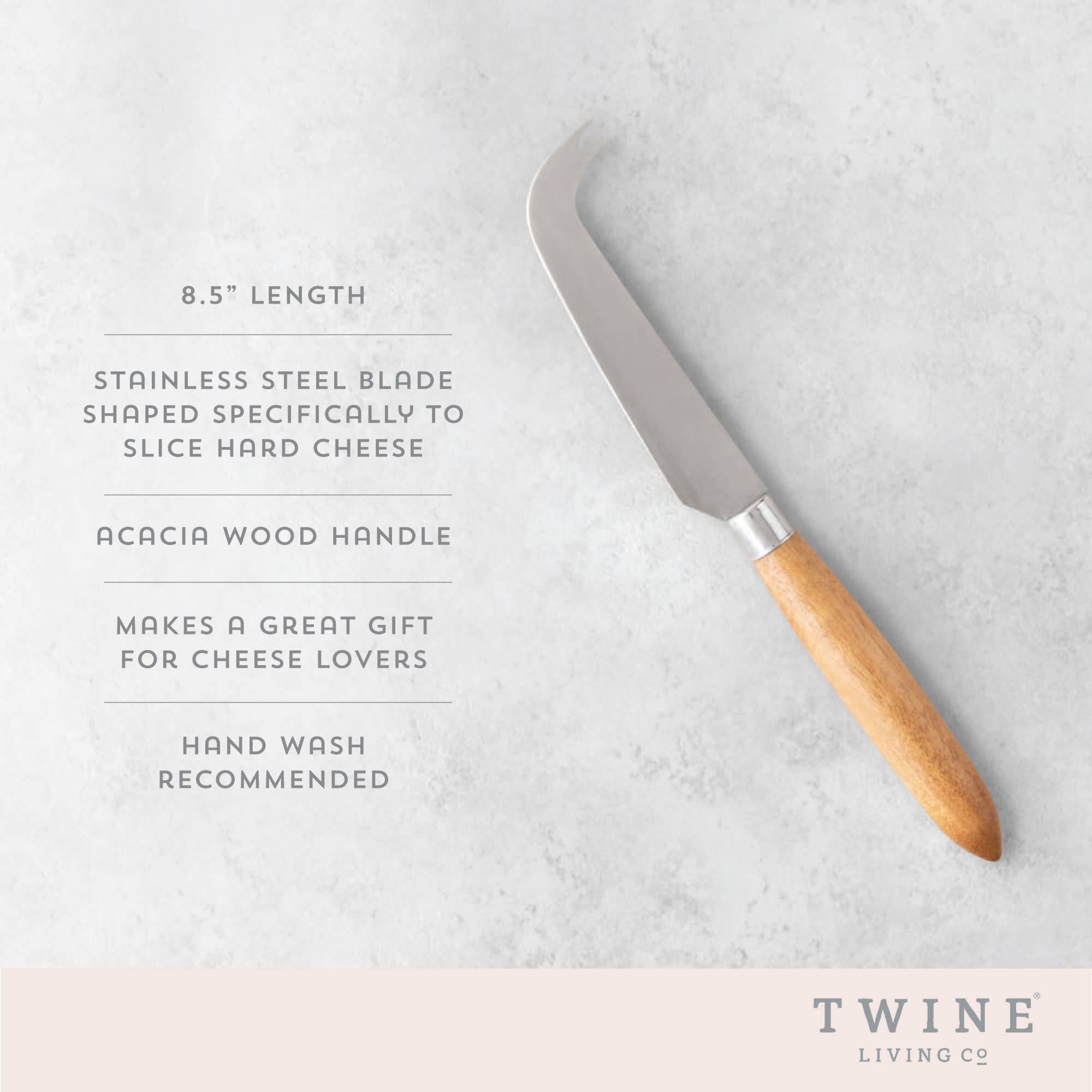 Twine - Wholesale Cheese Spreader - Acacia and Stainless Steel Cheese Knife Hard Cheeses3